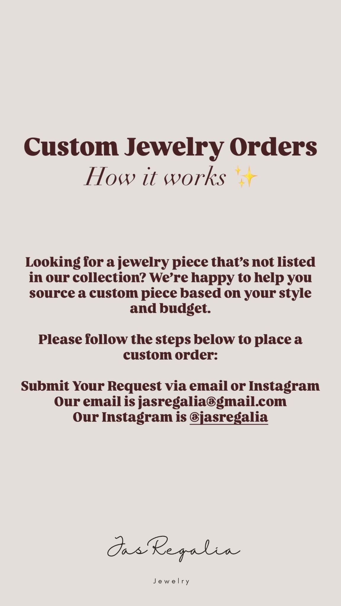 Custom Order